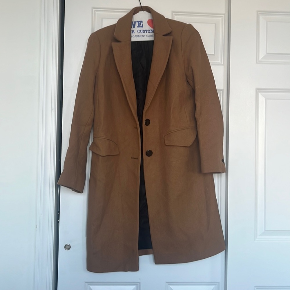 Zara tan wool coat